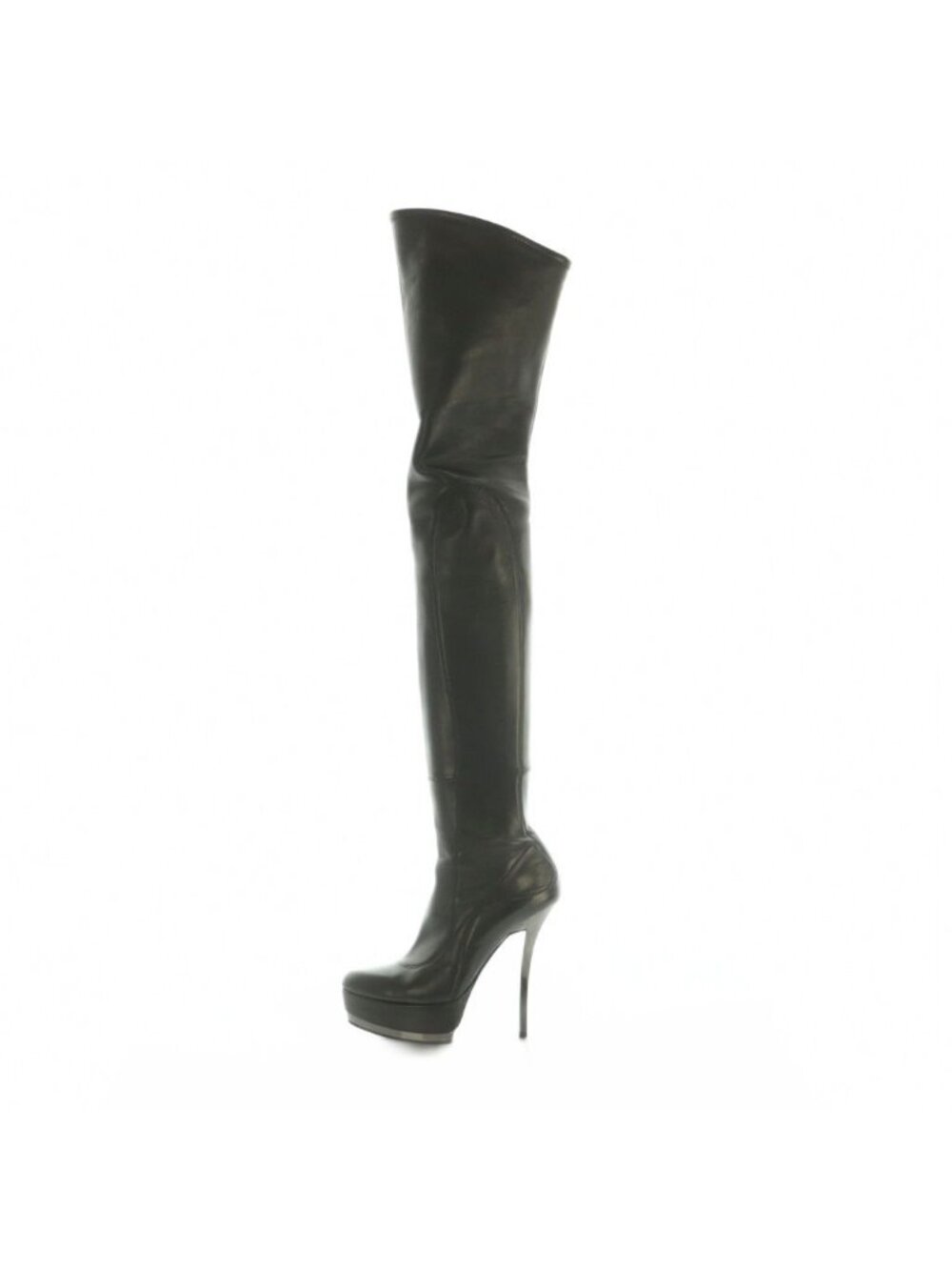 ★SOLD★ Gucci Thigh High Boots Platform Pin Heels 36 Black - Picture 2 of 9